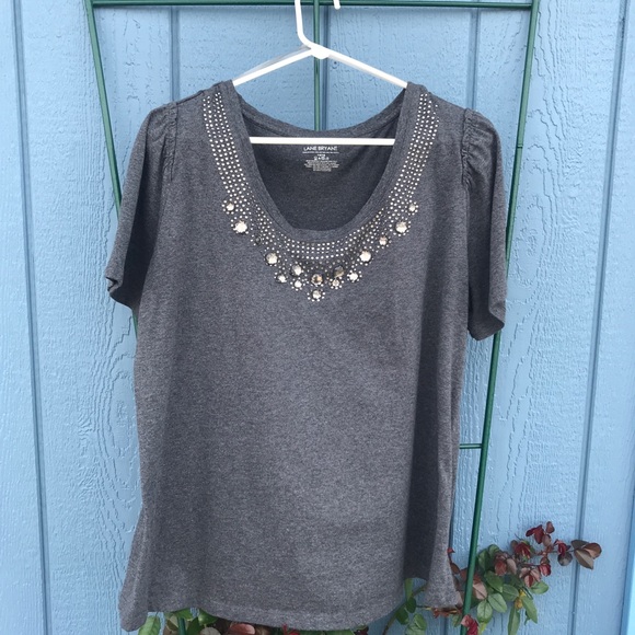 Lane Bryant Tops - Lane Bryant Bead Embellished Top